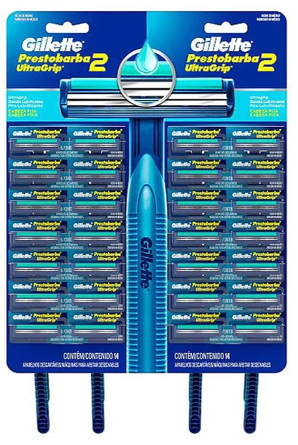 MAQUINA PRESTOBARBA ULTRAGRIP 2 HJS x 14 UNDS (1/2 DISPLAY)