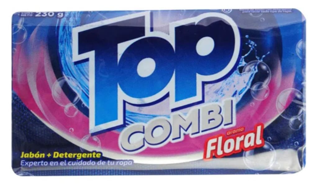 JABON TOP COMBI BARRA + DET FLORAL 230 GRS x 25