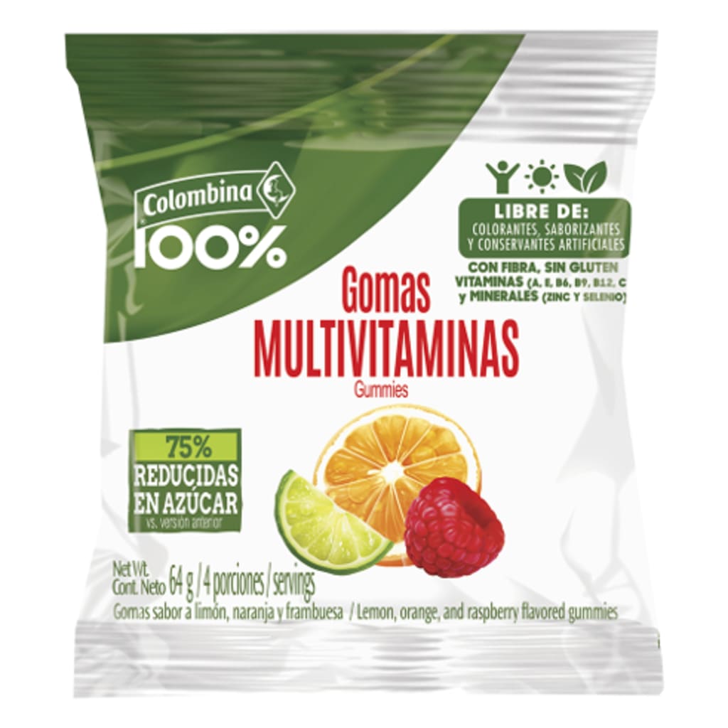 GOMAS GRISSLY 100% MULTIVITAMINAS 64 GRS