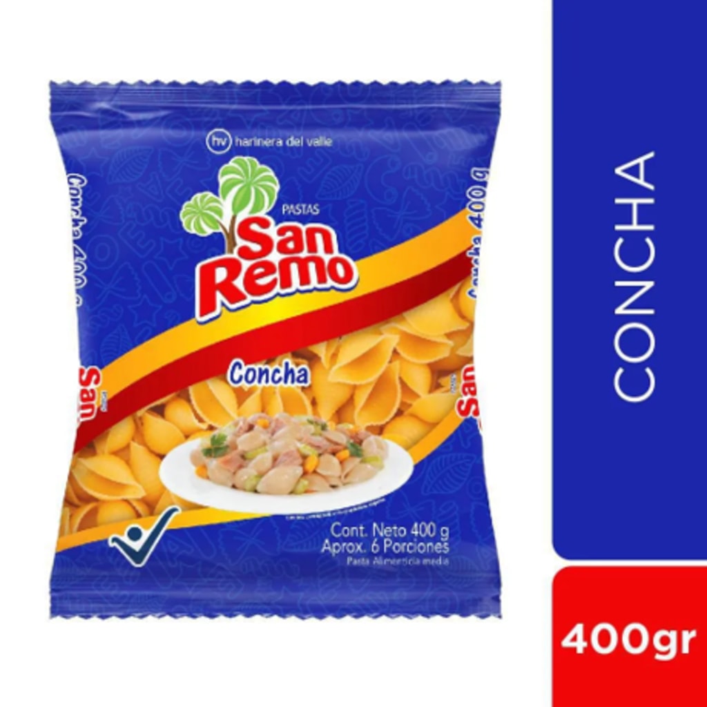 PASTA SAN REMO CONCHAS 400 GRS x 24
