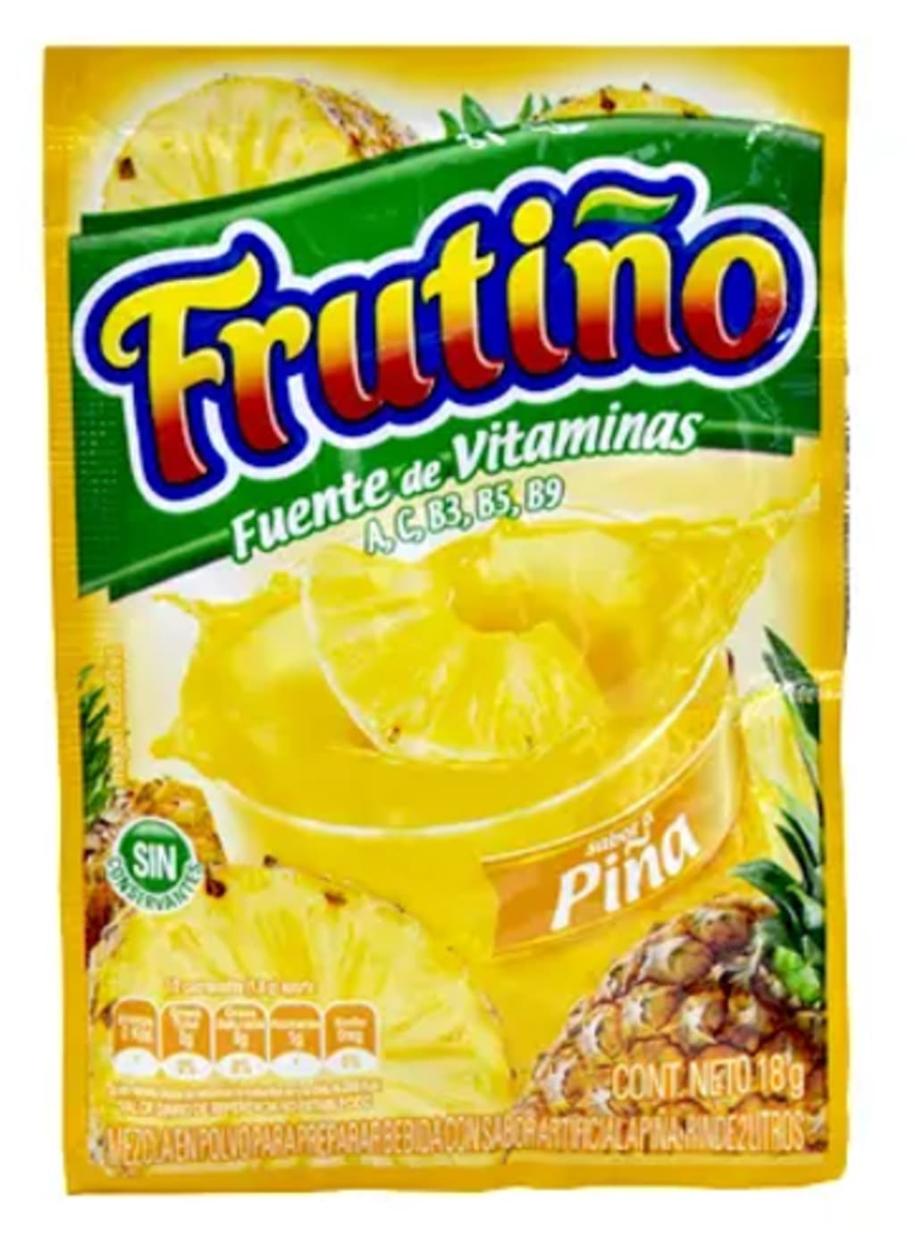 REFRESCO FRUTIÑO 2 LITROS PIÑA 20 SOBRES