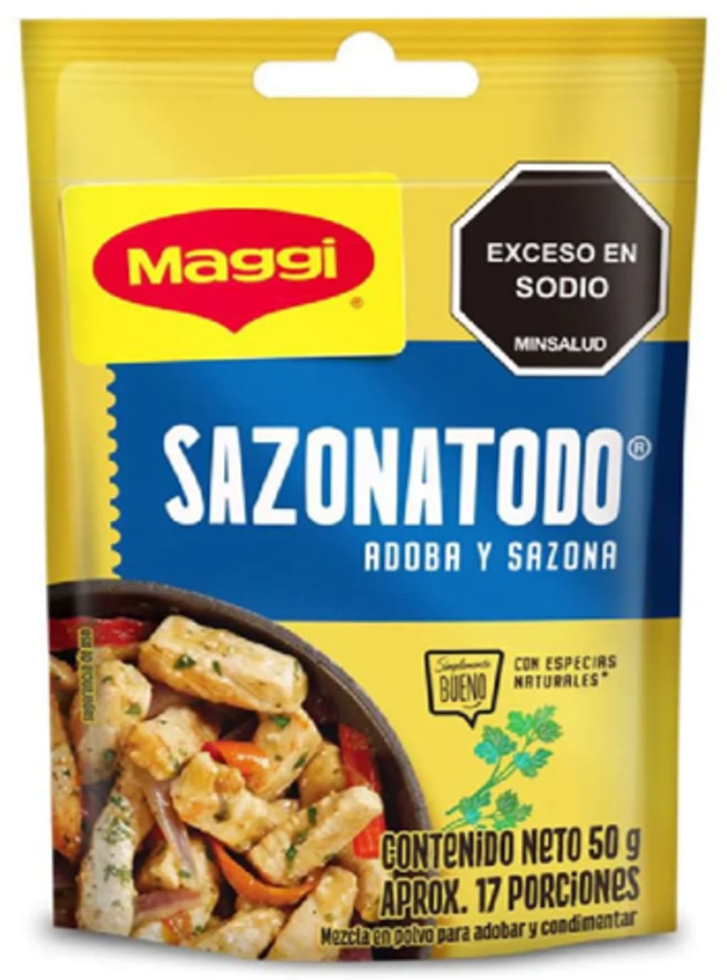 SAZONATODO MAGGI SIN COLOR 50 GRAMOS x 45 SOBRES