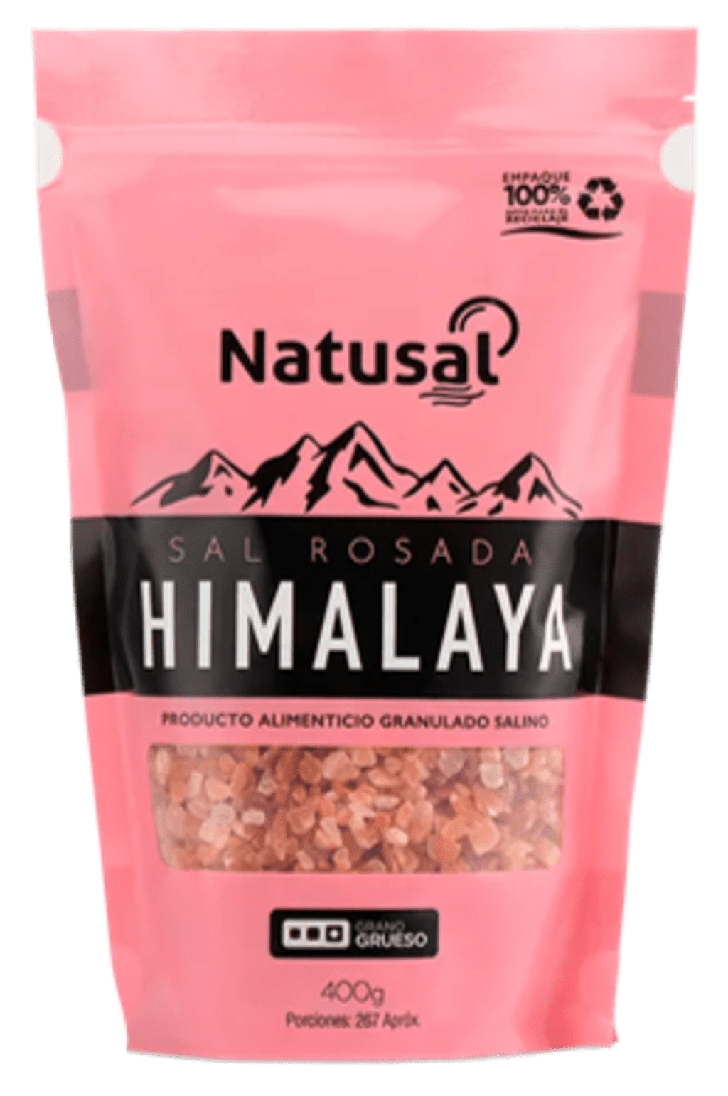 SAL NATUSAL ROSADA DEL HIMALAYA DOYPACK 400 GRS