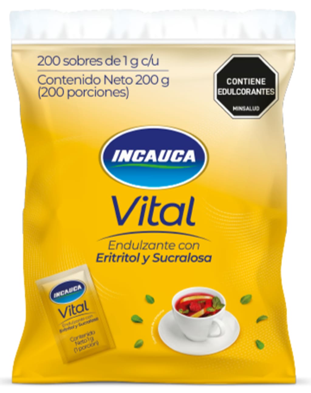 ENDULZANTE INCAUCA SUCRALOSA BOLSA 200 SOBRES x 8 UNDS