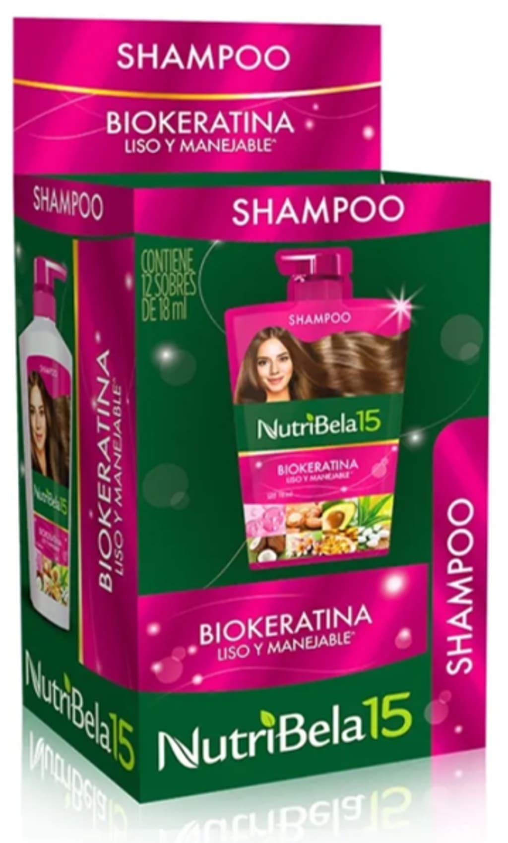 CHAMPU NUTRIBELA BIOKERATINA 18 ML x 12 SOBRES