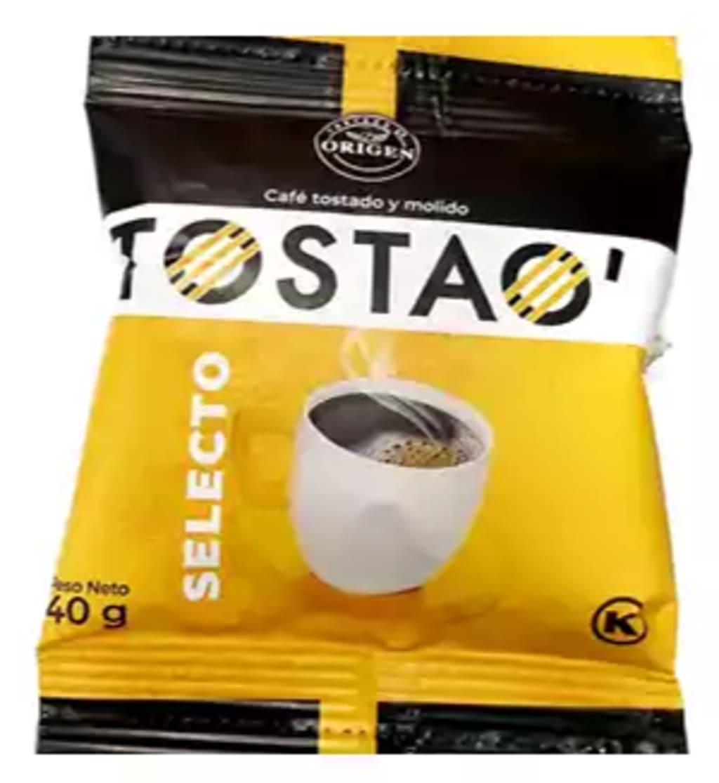 CAFE TOSTAO SELECTO TOSTADO Y MOLIDO 40 GRS x 8 SOBRES