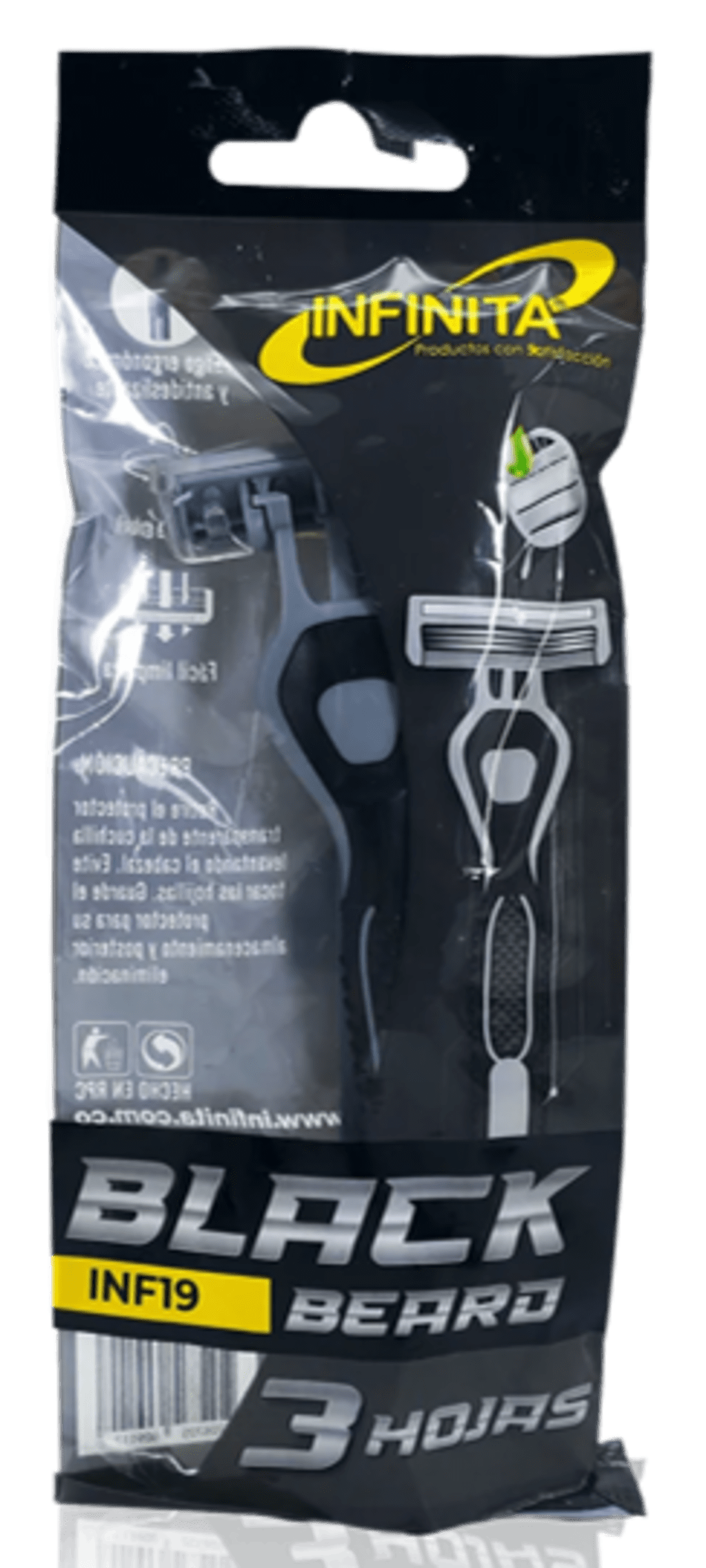 MAQUINA DE AFEITAR INFINITA BLACK BEARD INF19 UNIDAD