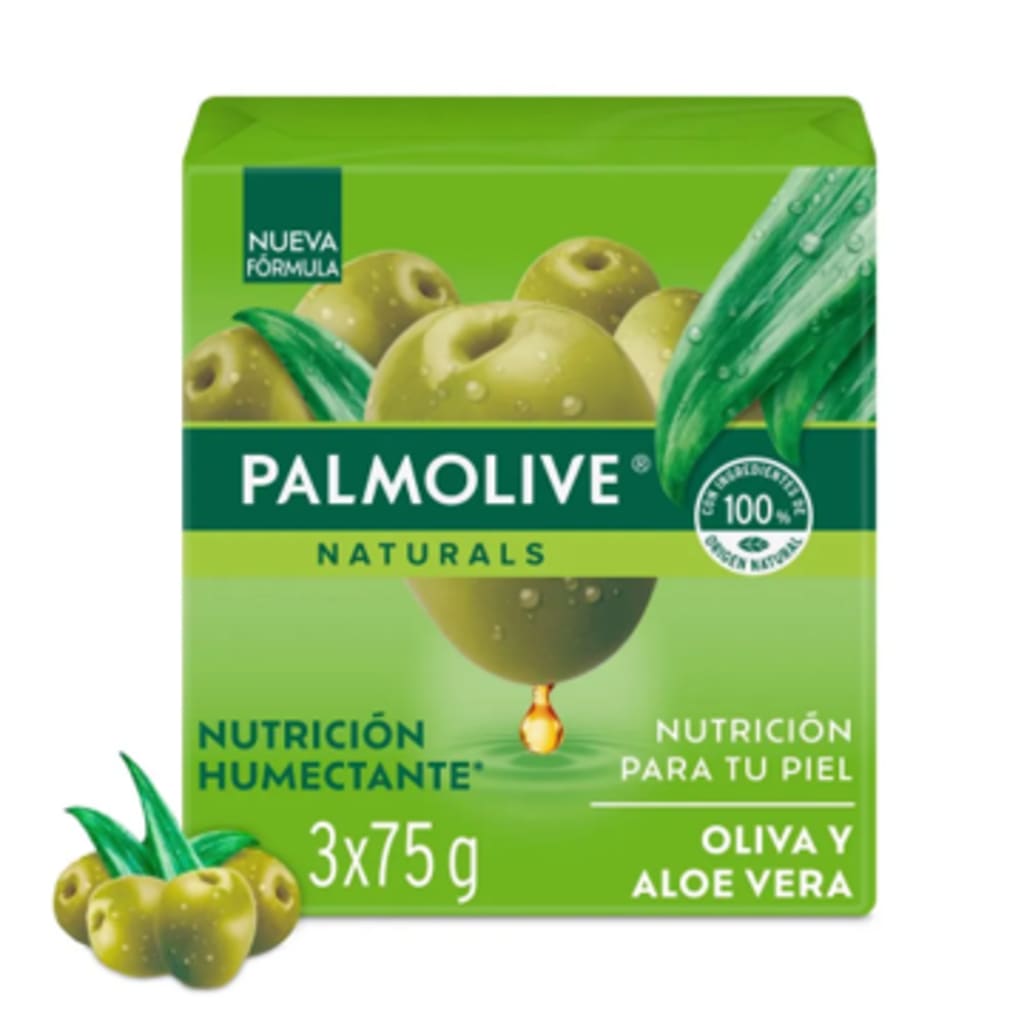JABON PALMOLIVE ALOE OLIVA 75 GRS x 3 $ESPECIAL