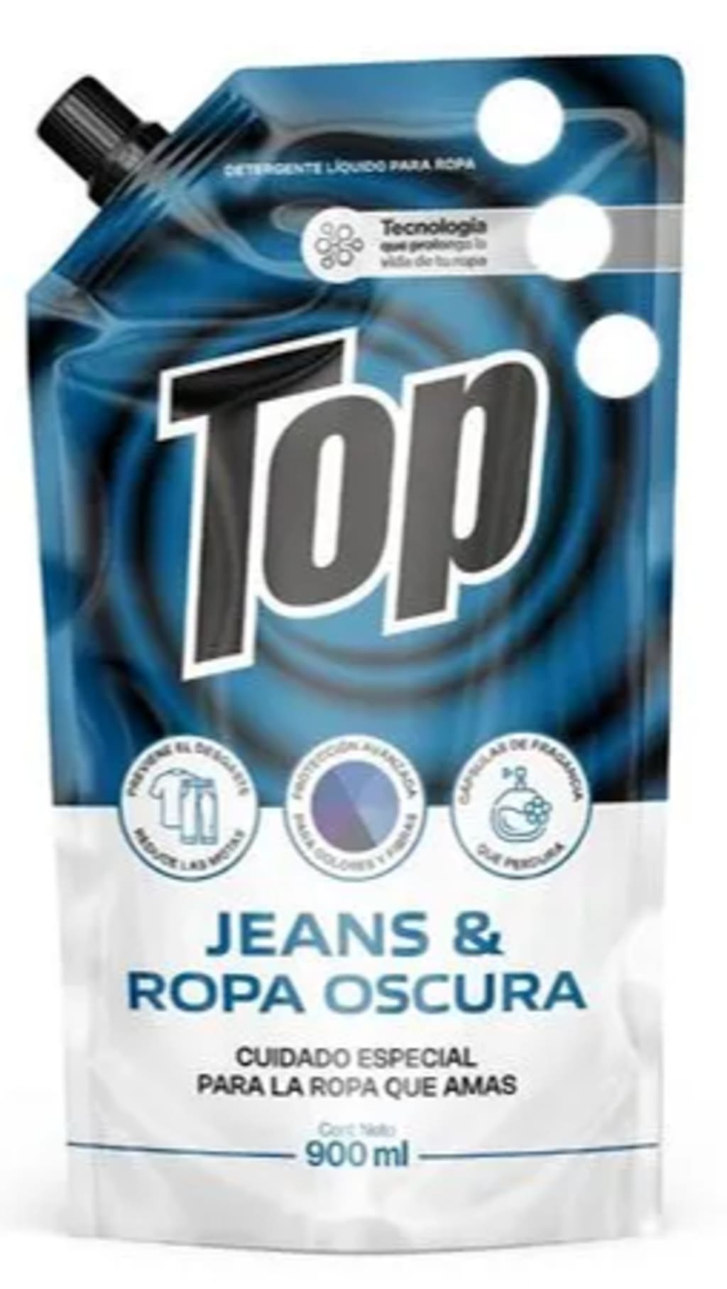 DETERGENTE LIQUIDO TOP JEANS ROPA OSCURA DOYPACK 900 ML