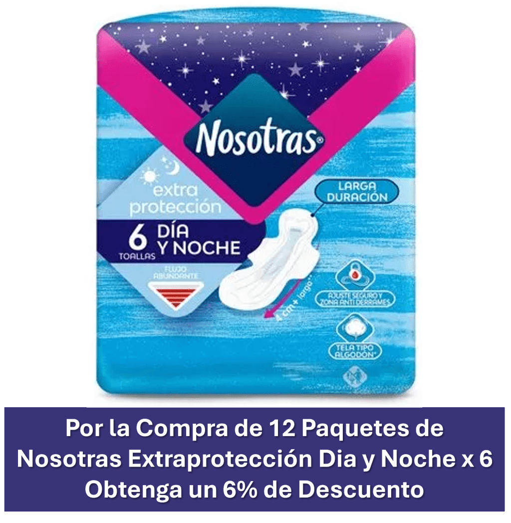 COMBO NOSOTRAS 12 EXTRAPROTECCION DIA NOCHE x 6 (6% DCTO)