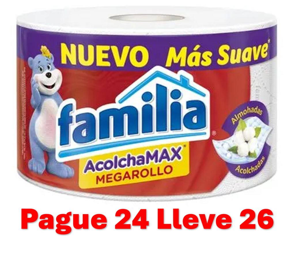 PAPEL FAMILIA ACOLCHAMAX MEGA x 1 (PAGUE 24 LLEVE 26)