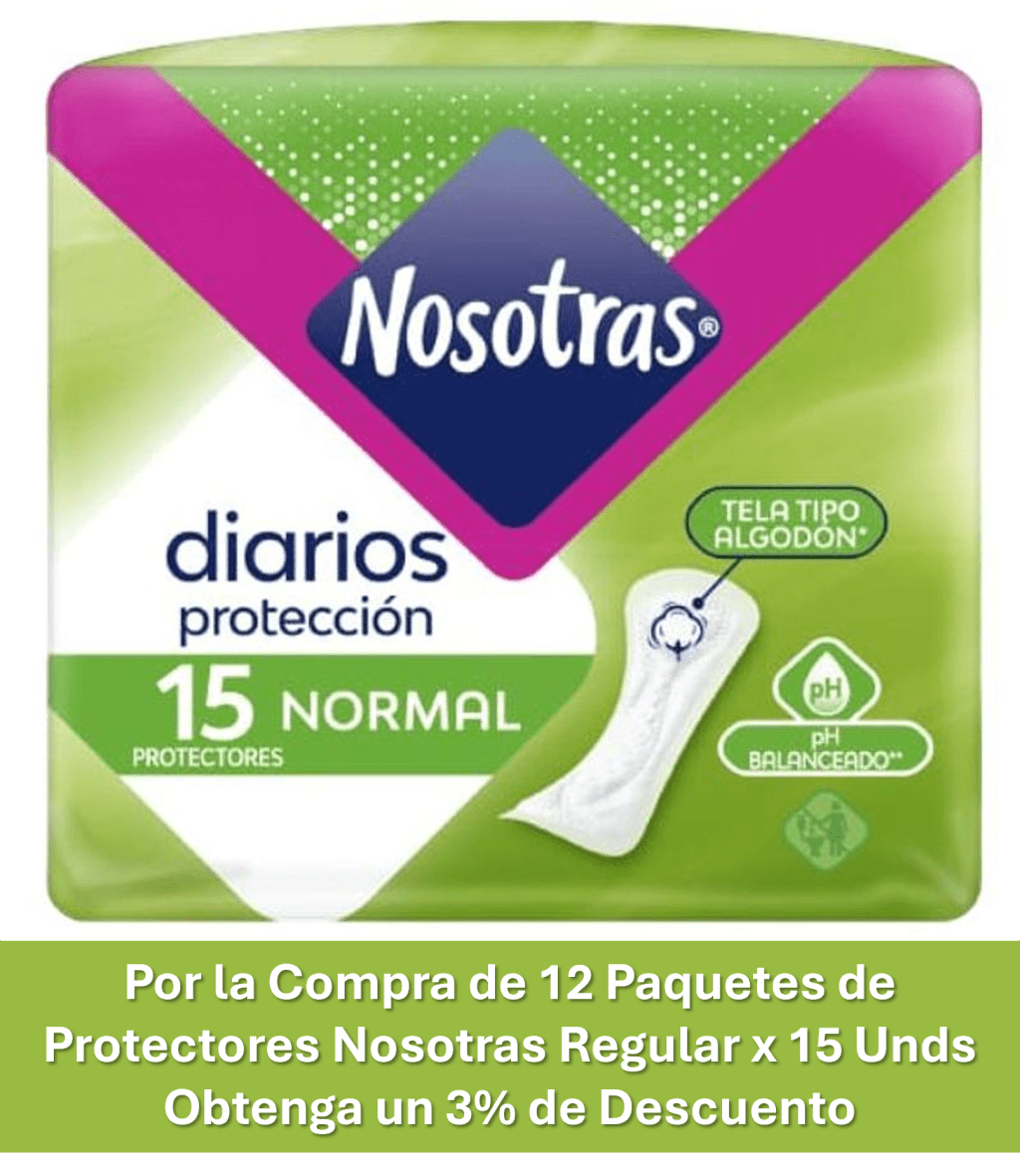 COMBO NOSOTRAS 12 PROTECTORES x 15 REGULAR (3% DCTO)