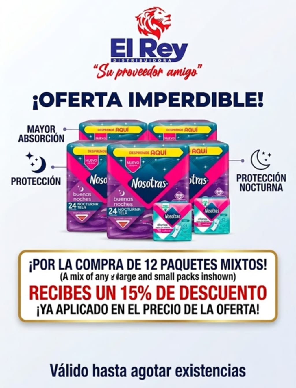 COMBO NOSOTRAS 12 BUENAS NOCHES 24 UNDS +10PRLG (15% DESC)