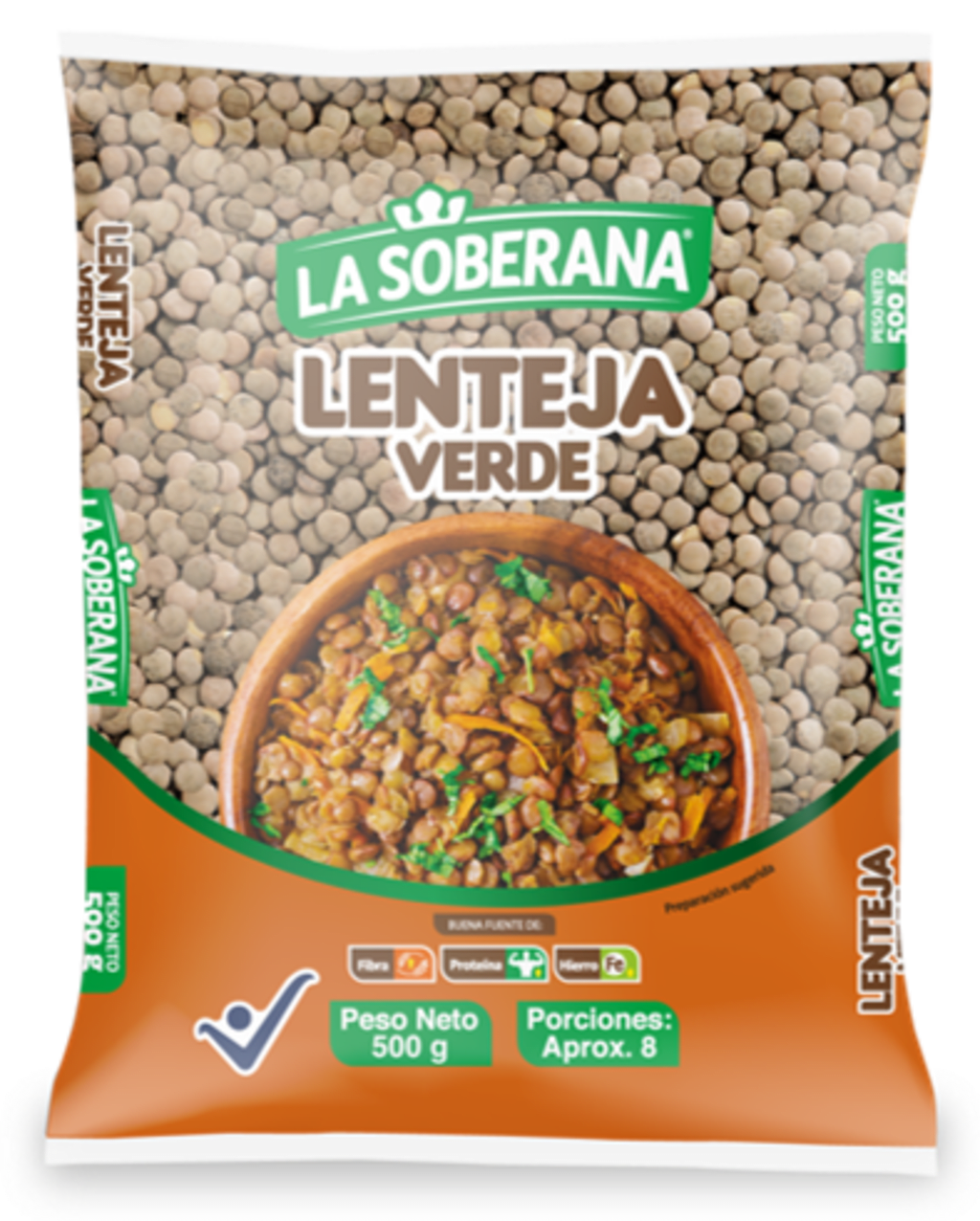 LENTEJA SOBERANA 454 GRAMOS x 25