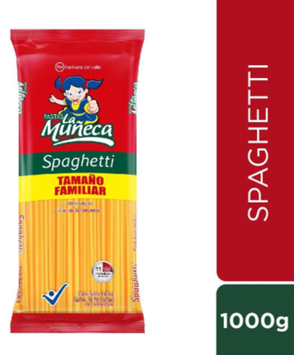 PASTA LA MUÑECA SPAGUETTI 1000 GRS x 12
