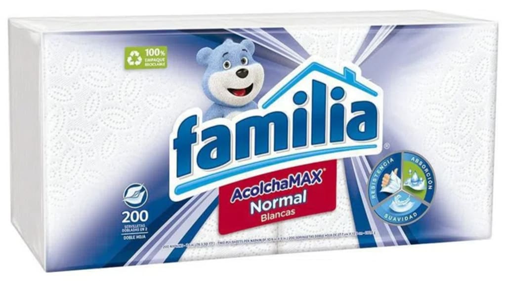 SERVILLETA FAMILIA ACOLCHAMAX NORMAL 200 UNDS x 18