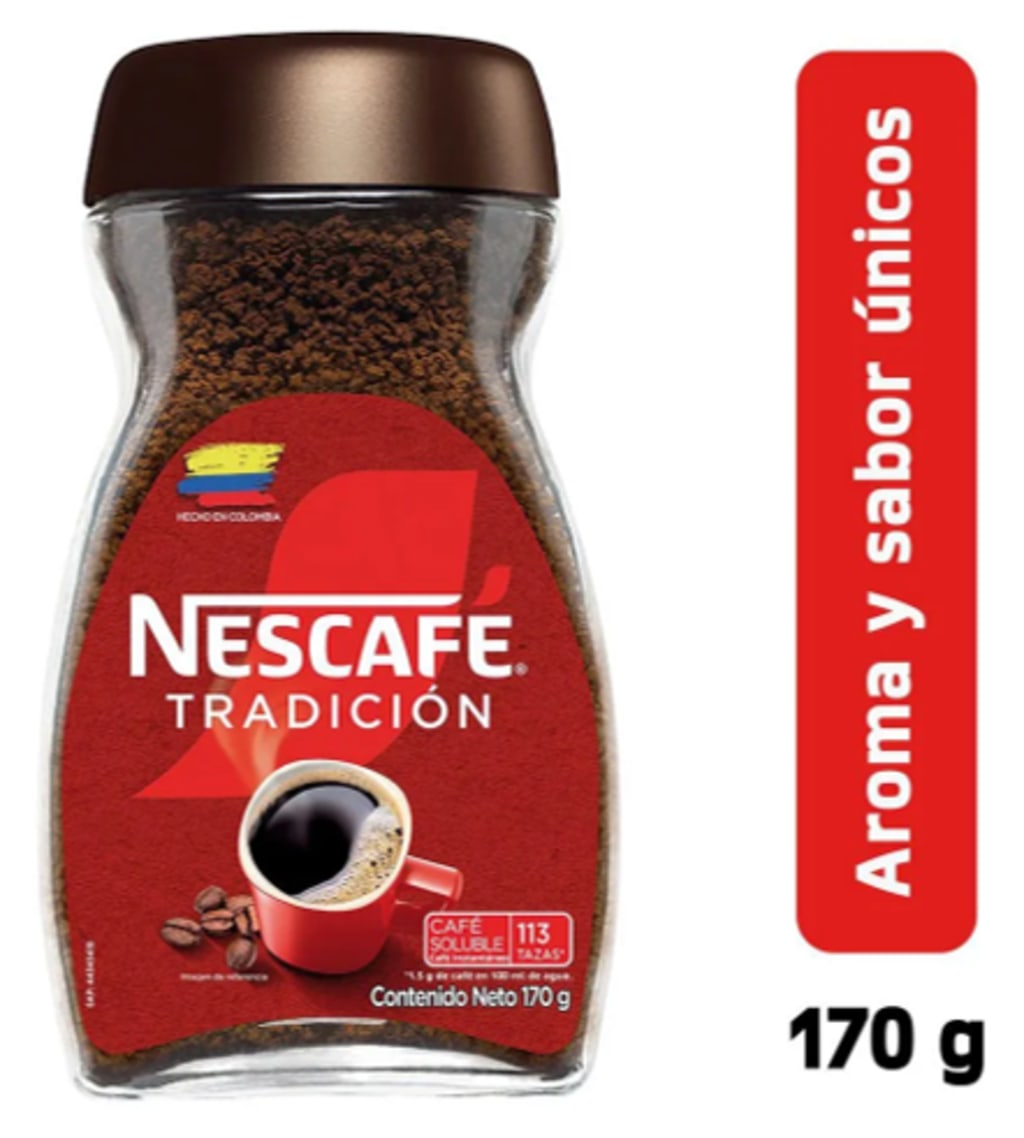 CAFE NESCAFE FRASCO 170 GRS PAGUE 13 LLEVE 15 (1 BANDEJA)