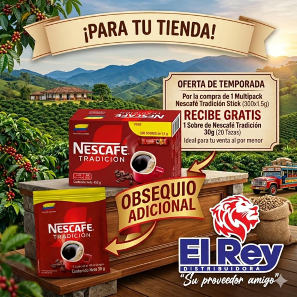 CAFE NESCAFE STICK PLEGADIZA 300 SOBRES + NESCAFE SOB 30 GRS