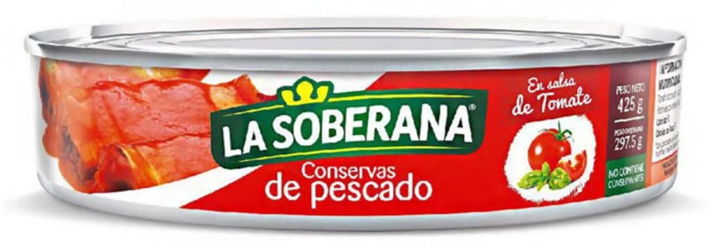 SARDINA OVALADA SOBERANA TOMATE 425 GRS x 24