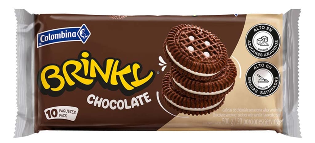 GALLETA BRINKY CHOCOLATE (6) 10 UND (500 GRS) x 24