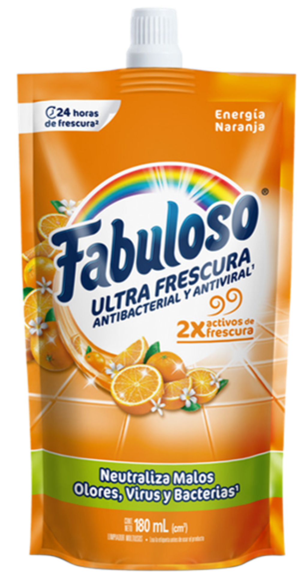LIMPIADOR FABULOSO ANTIBACTERIAL NARANJA 180 ML x 72