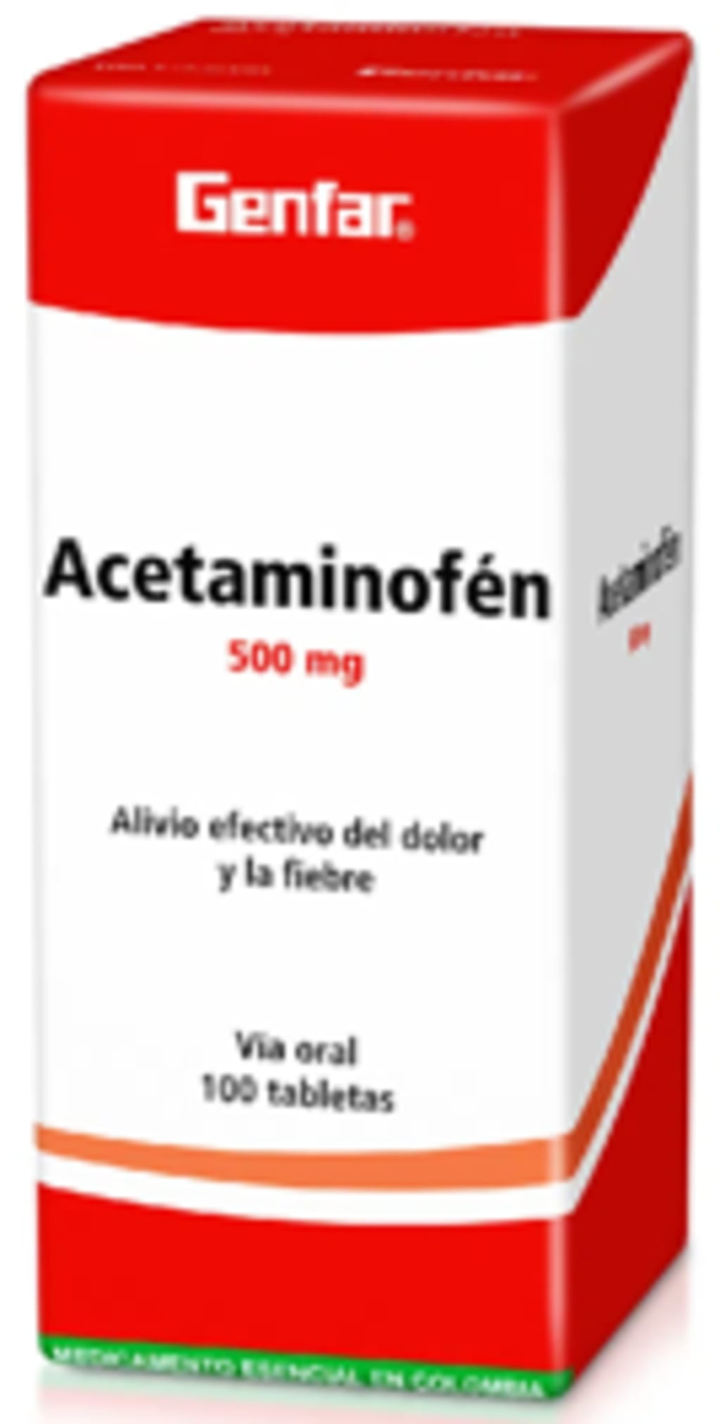 ACETAMINOFEN GENFAR 500 MG x 100 TABLETAS