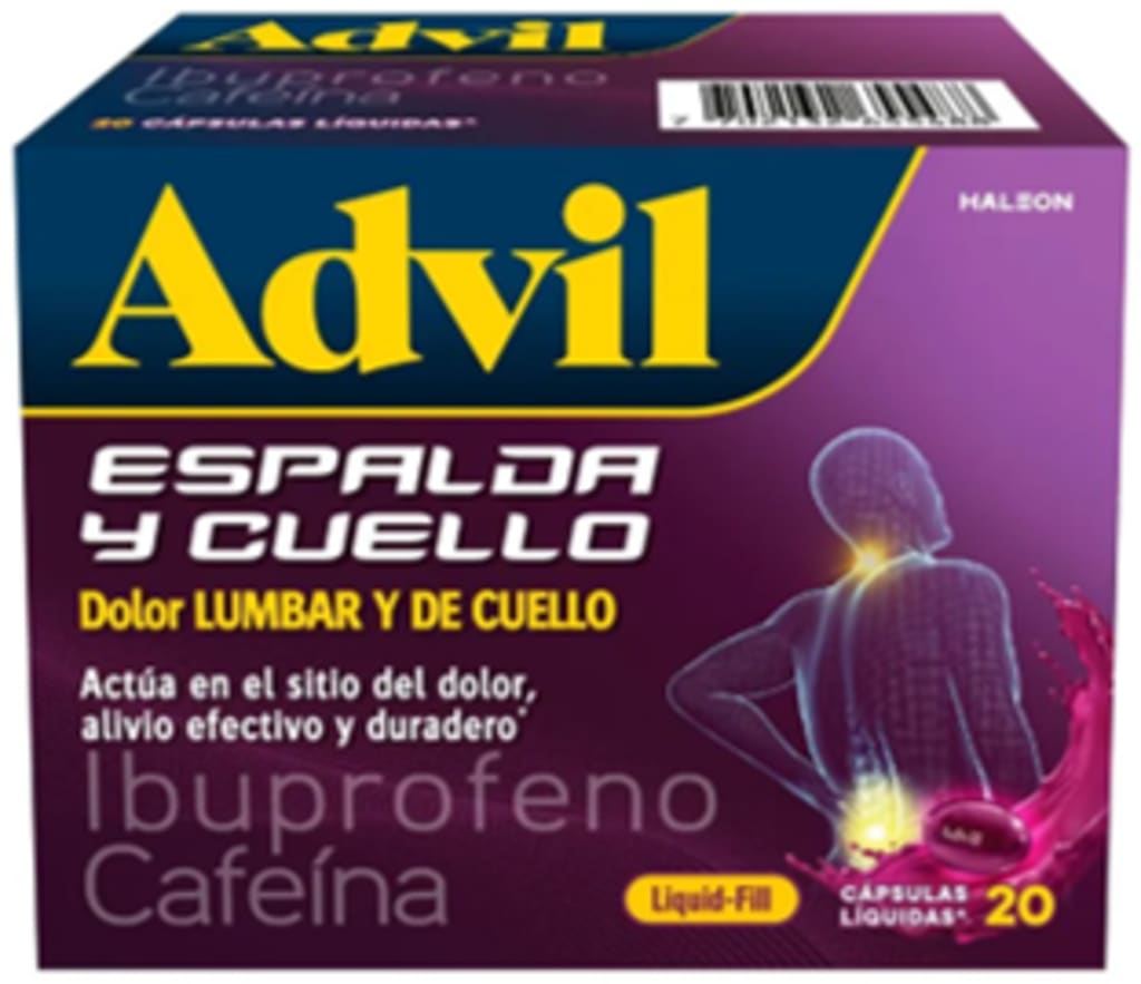 ADVIL ESPALDA Y CUELLO x 20 CAPSULAS (PLEGADIZA)