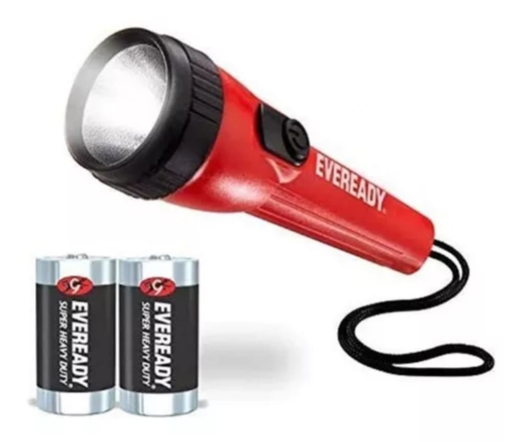 LINTERNA EVEREADY 1 LED + 2 BATERIAS D x 6