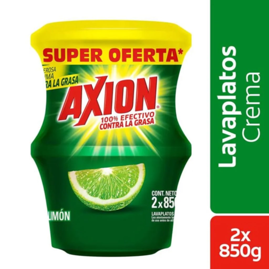 LAVAPLATOS AXION COCA LIMON 850 GRS x 2 $ESPECIAL