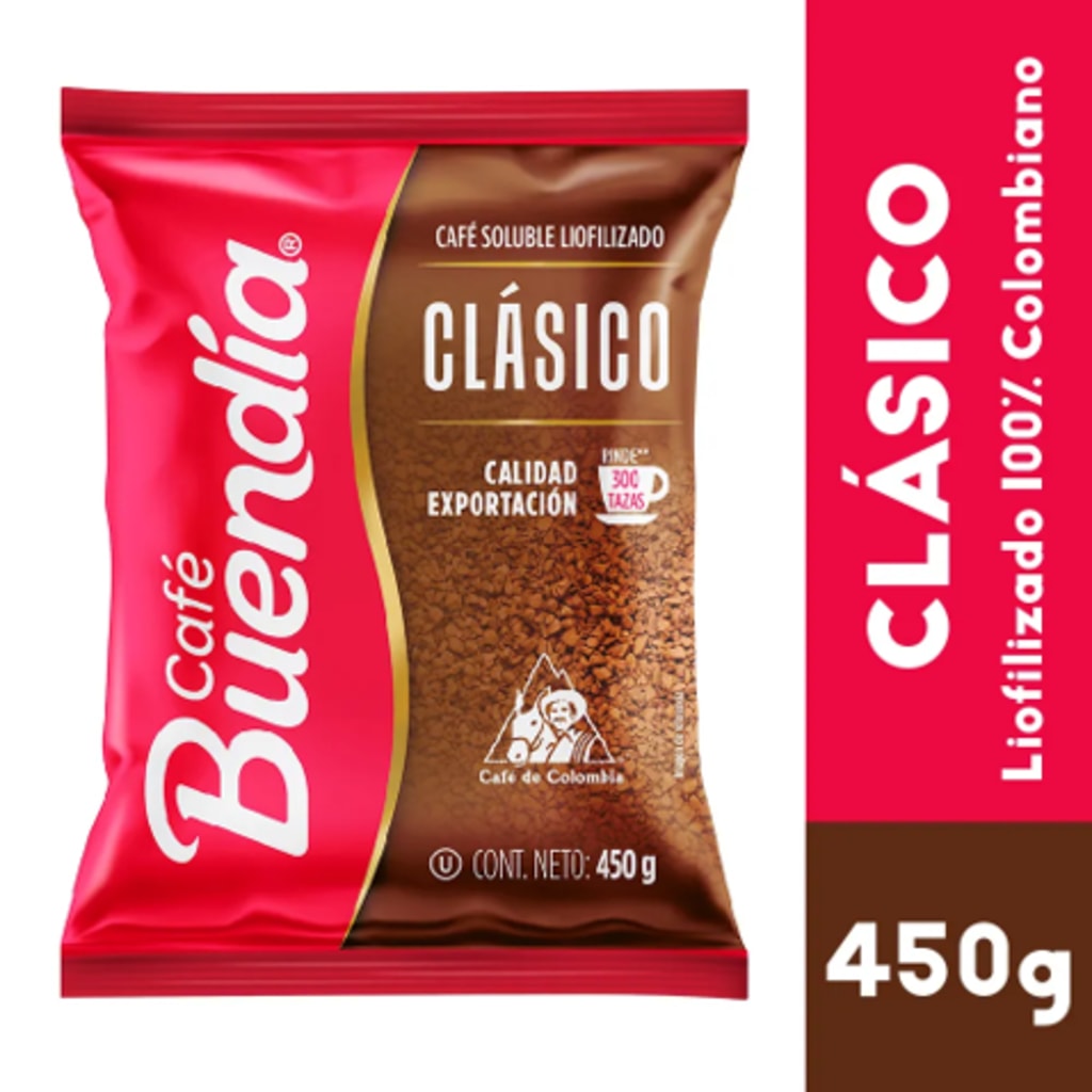 CAFE BUEN DIA LIOFILIZADO CLASICO BOLSA 450 GRS
