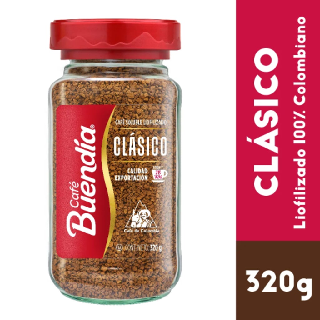 CAFE BUEN DIA LIOFILIZADO CLASICO FRASCO 320 GRS