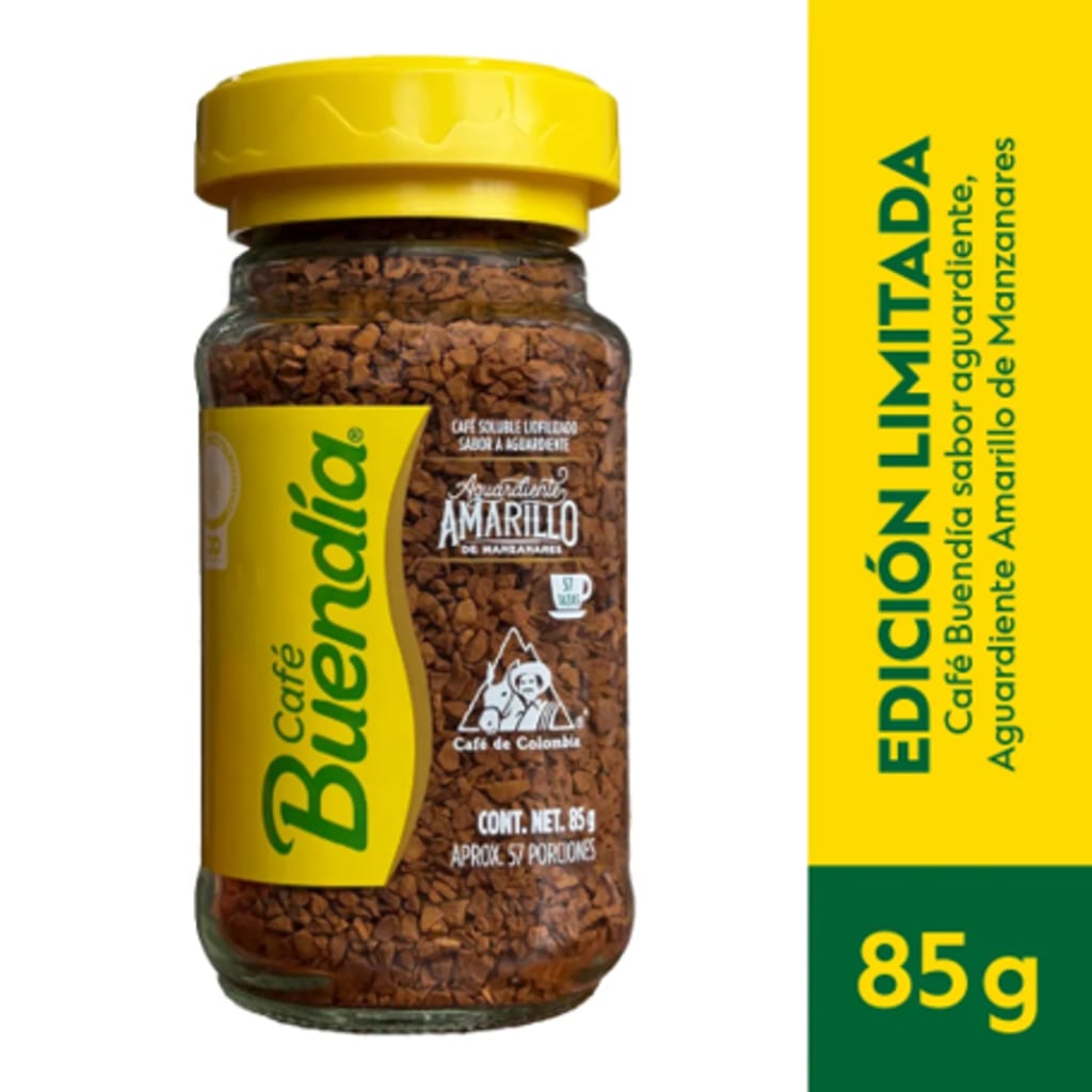 CAFE BUEN DIA LIOFILIZADO AGUARDIENTE FRASCO 85 GRS