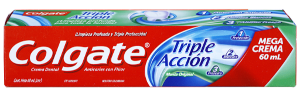 CREMA DENTAL COLGATE TRIPLE ACCION 60 CC