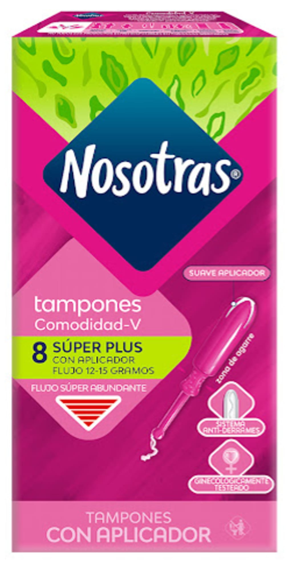 TAMPONES NOSOTRAS APLICADOR SUPER 8 UNDS x 10