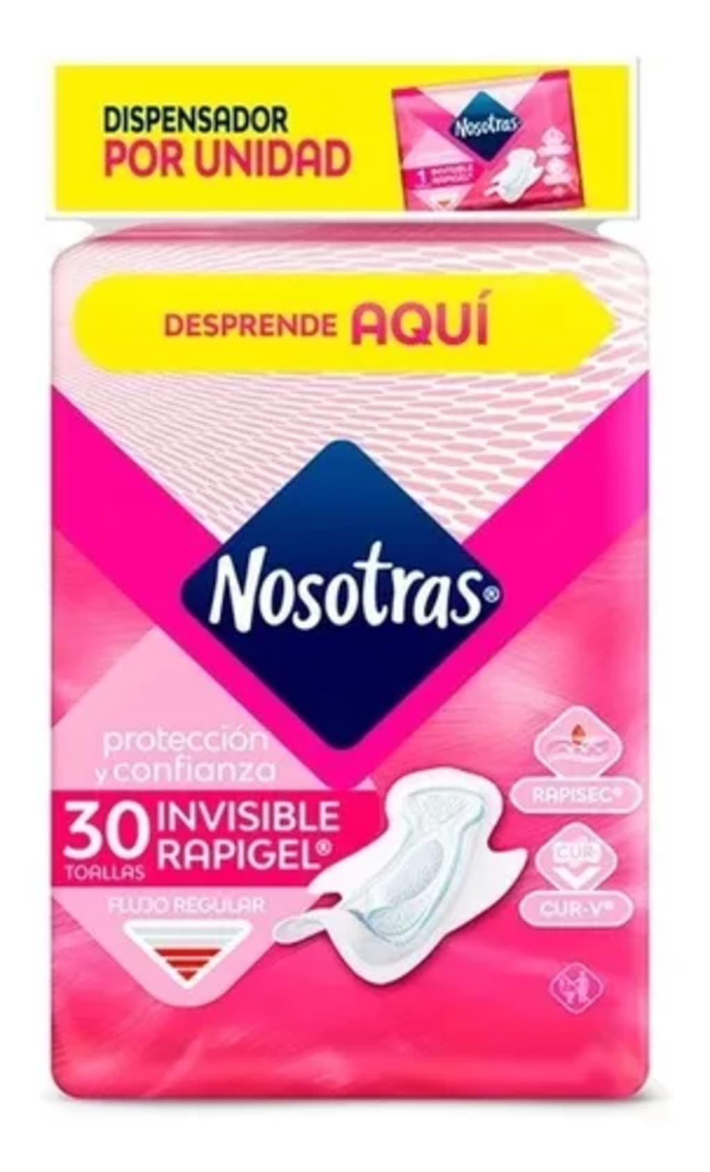 TOALLA NOSOTRAS INVISIBLE RAPIGEL 30 UNDS