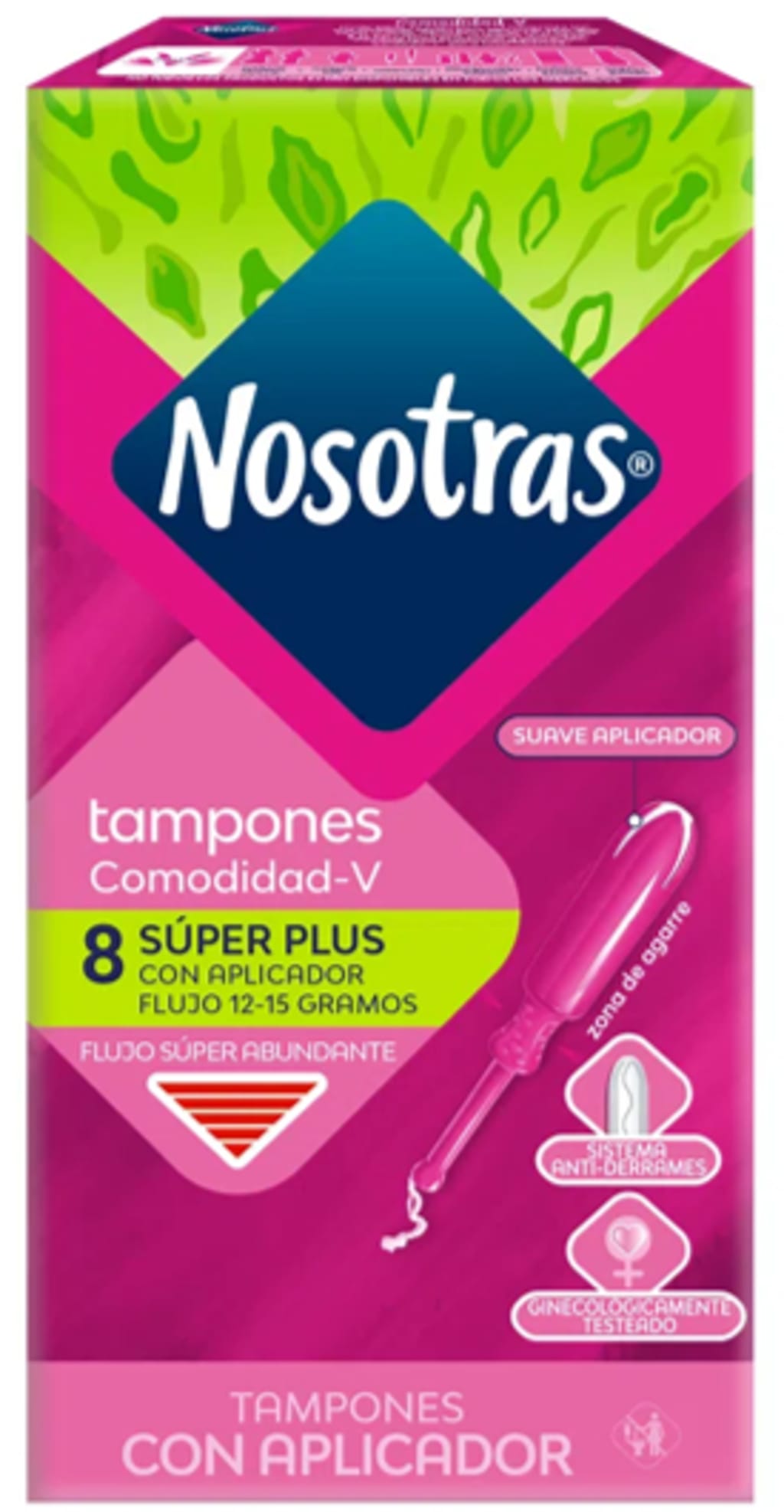 TAMPONES NOSOTRAS APLICADOR SUPER PLUS 8 UNDS