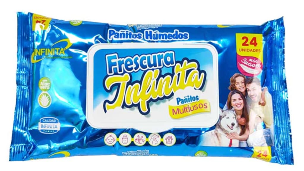 PAÑITOS HUMEDOS INFINITA FRESCURA TAPITA 24 UNDS x 64