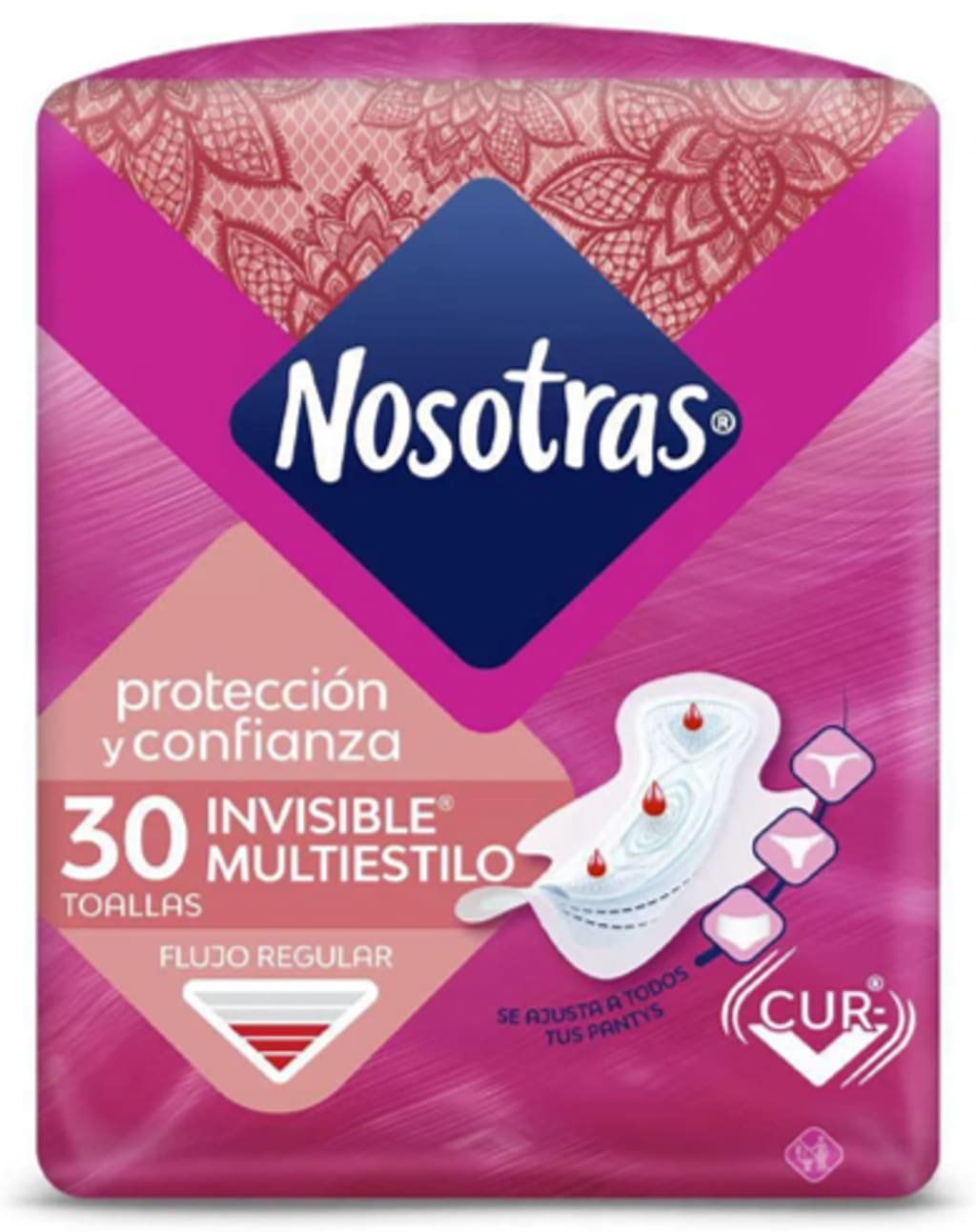 TOALLA NOSOTRAS INVISIBLE MULTIESTILO 30 UNDS