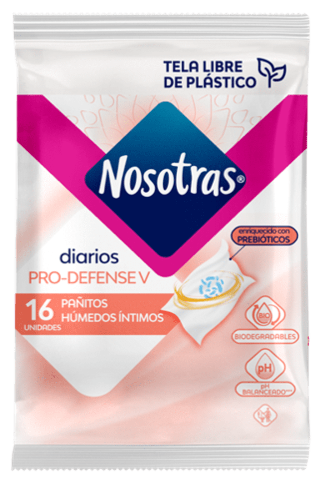 PAÑITOS INTIMOS NOSOTRAS PRO-DEFENSE V 16 UNDS