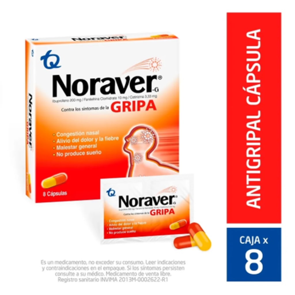 NORAVER GRIPA DISPLAY x 8 CAPSULAS