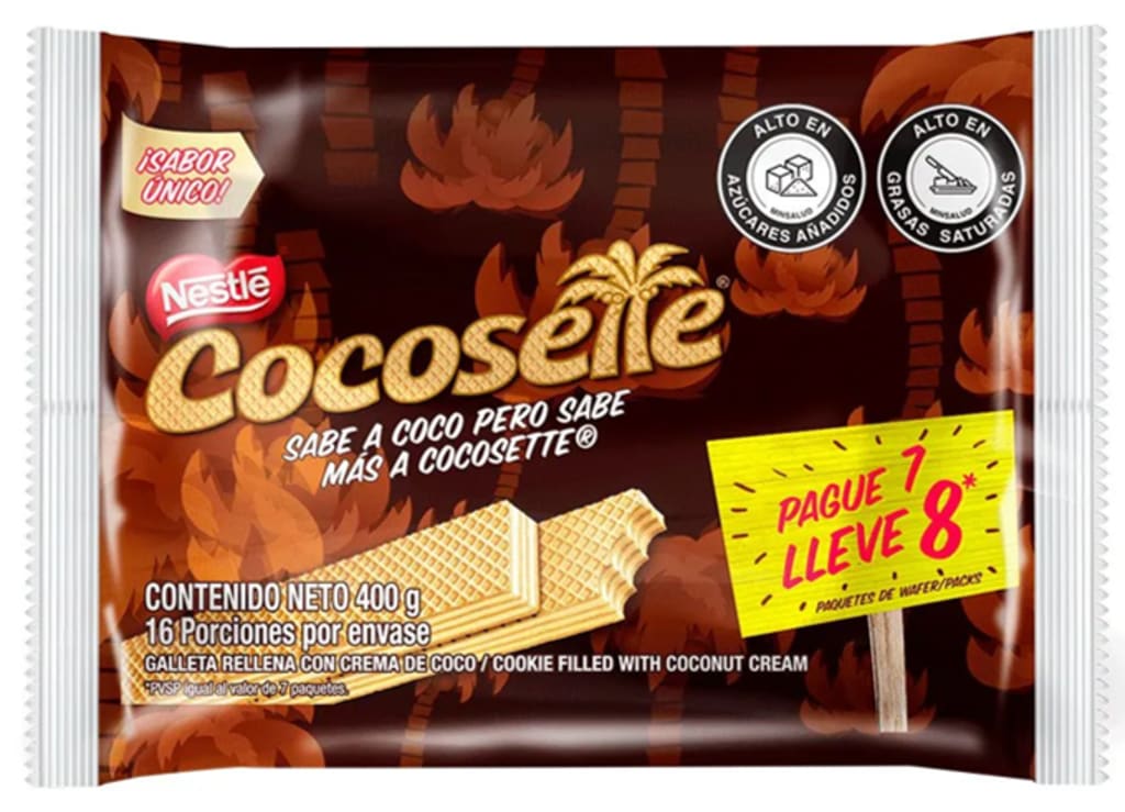 GALLETA COCOSETTE MAXI WAFFER (PAGUE 7 LLEVE 8 UNDS)