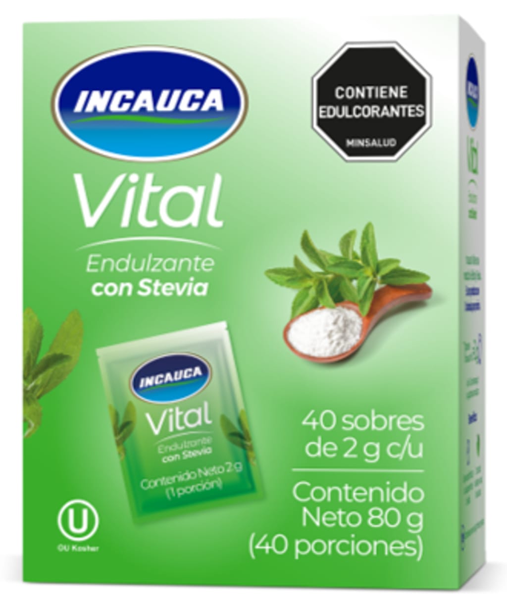 ENDULZANTE INCAUCA STEVIA DISPLAY 40 SOBRES x 12 UNDS