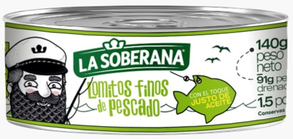 LOMITOS FINOS DE PESCADO SOBERANA EN ACEITE 140 GRS