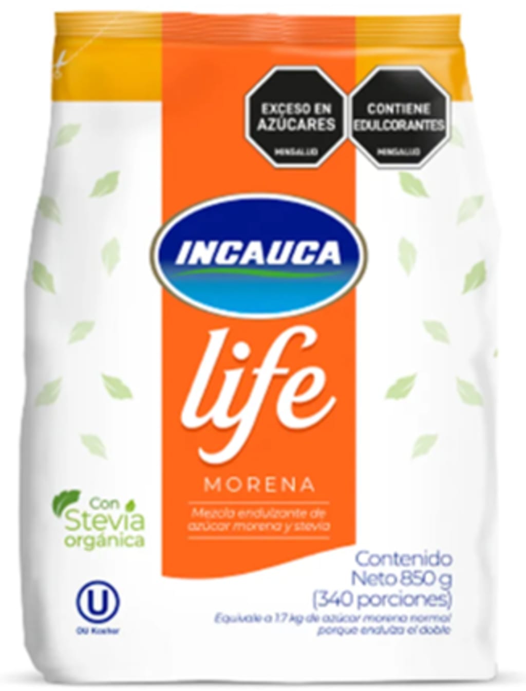 AZUCAR INCAUCA LIFE MORENA CON STEVIA 850 GRS