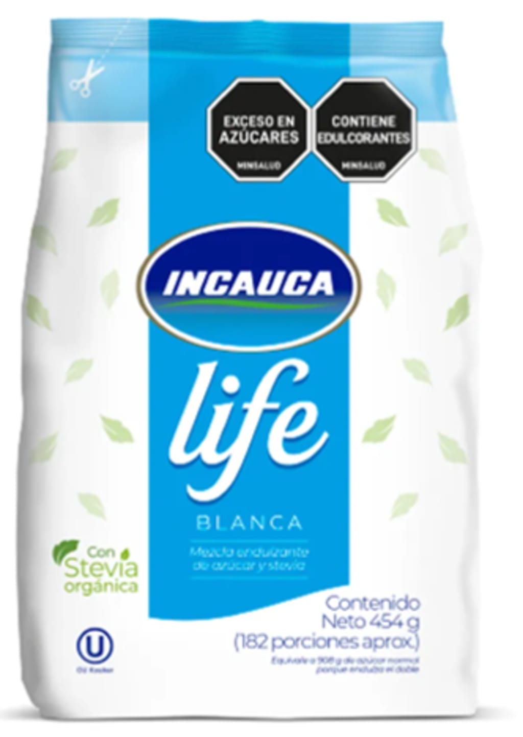 AZUCAR INCAUCA LIFE BLANCA CON STEVIA 454 GRS x 24 UNDS