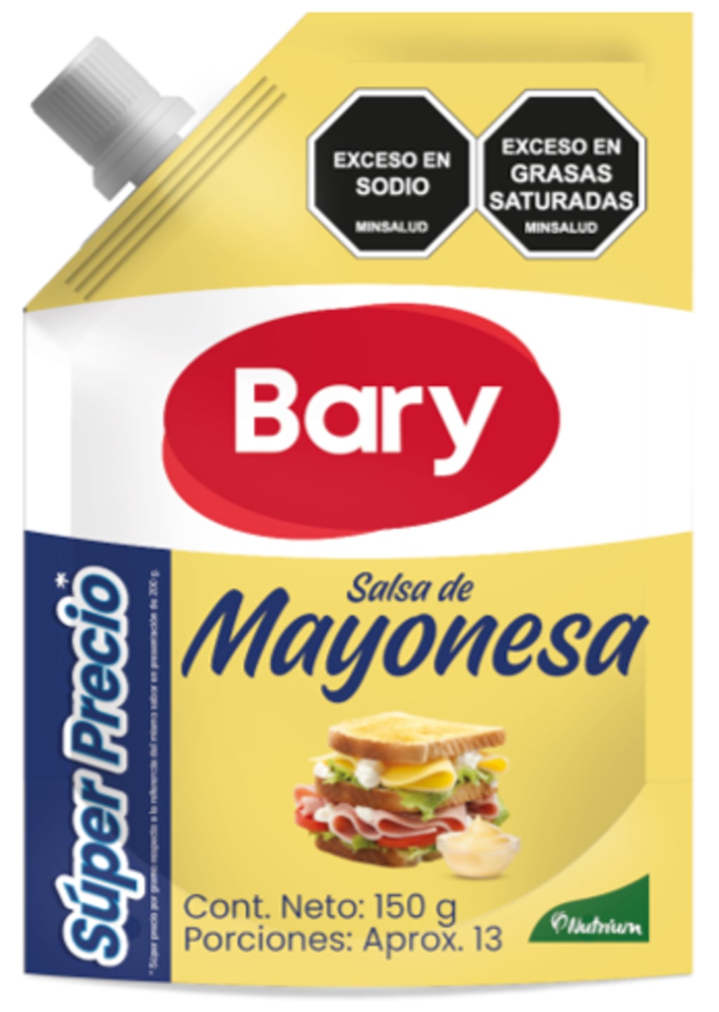 MAYONESA BARY DOYPACK CON VALVULA 150 GRS x 26