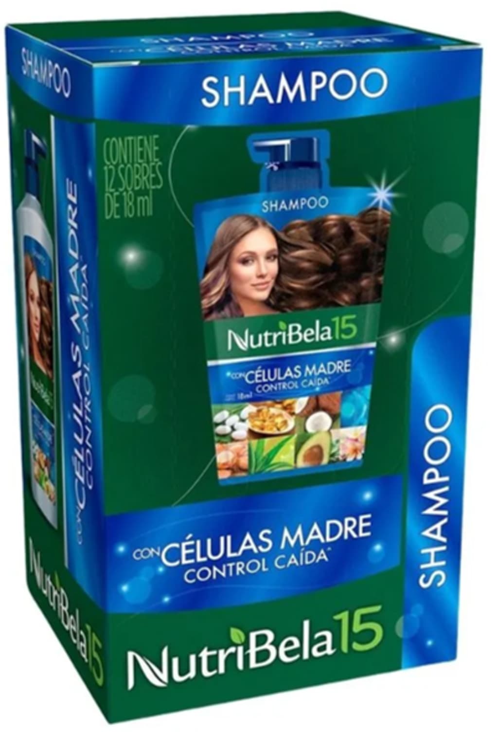 CHAMPU NUTRIBELA CELULAS MADRE 18 ML x 12 SOBRES x 24 DISP