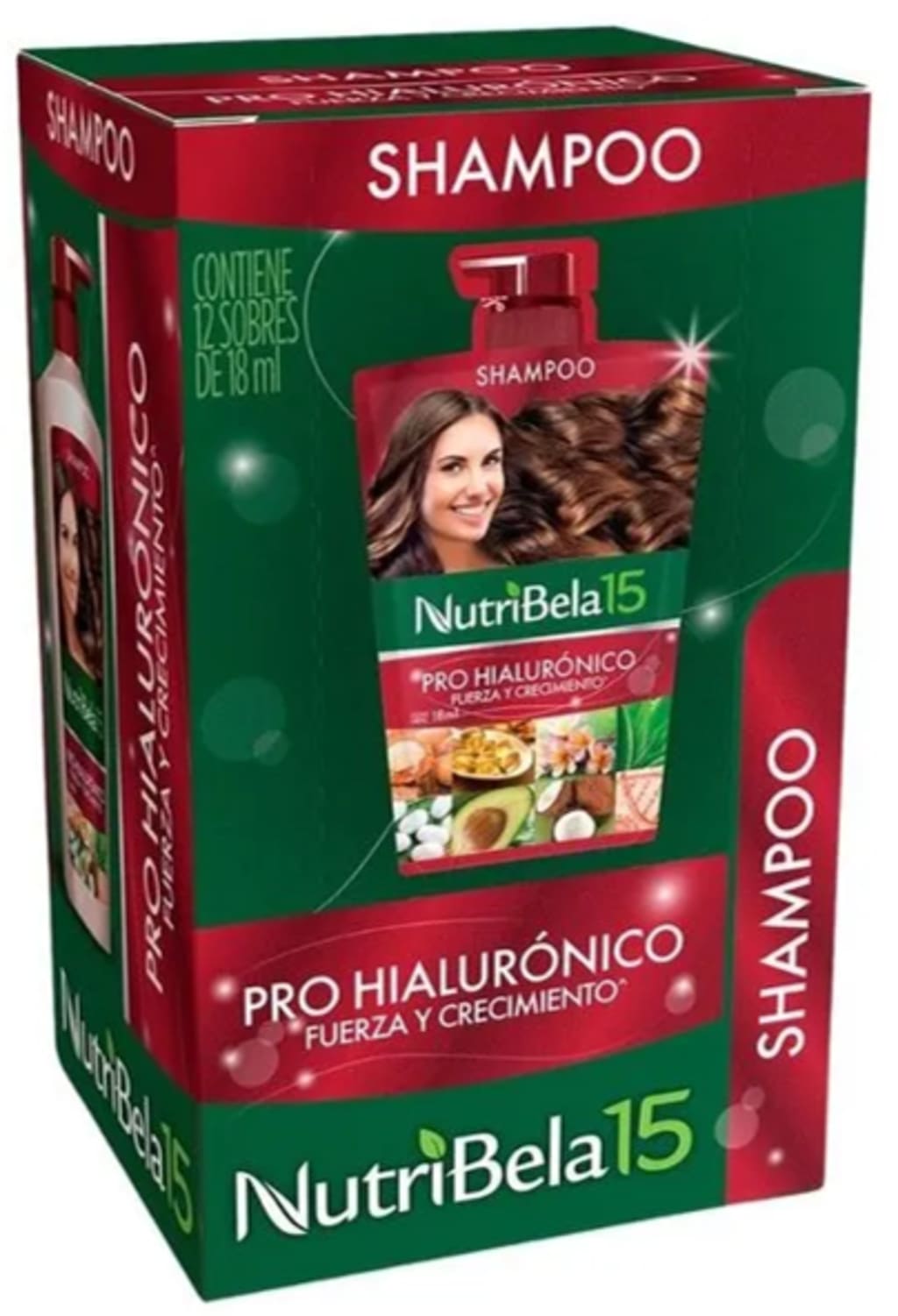CHAMPU NUTRIBELA HIALURONICO 18 ML x 12 SOBRES