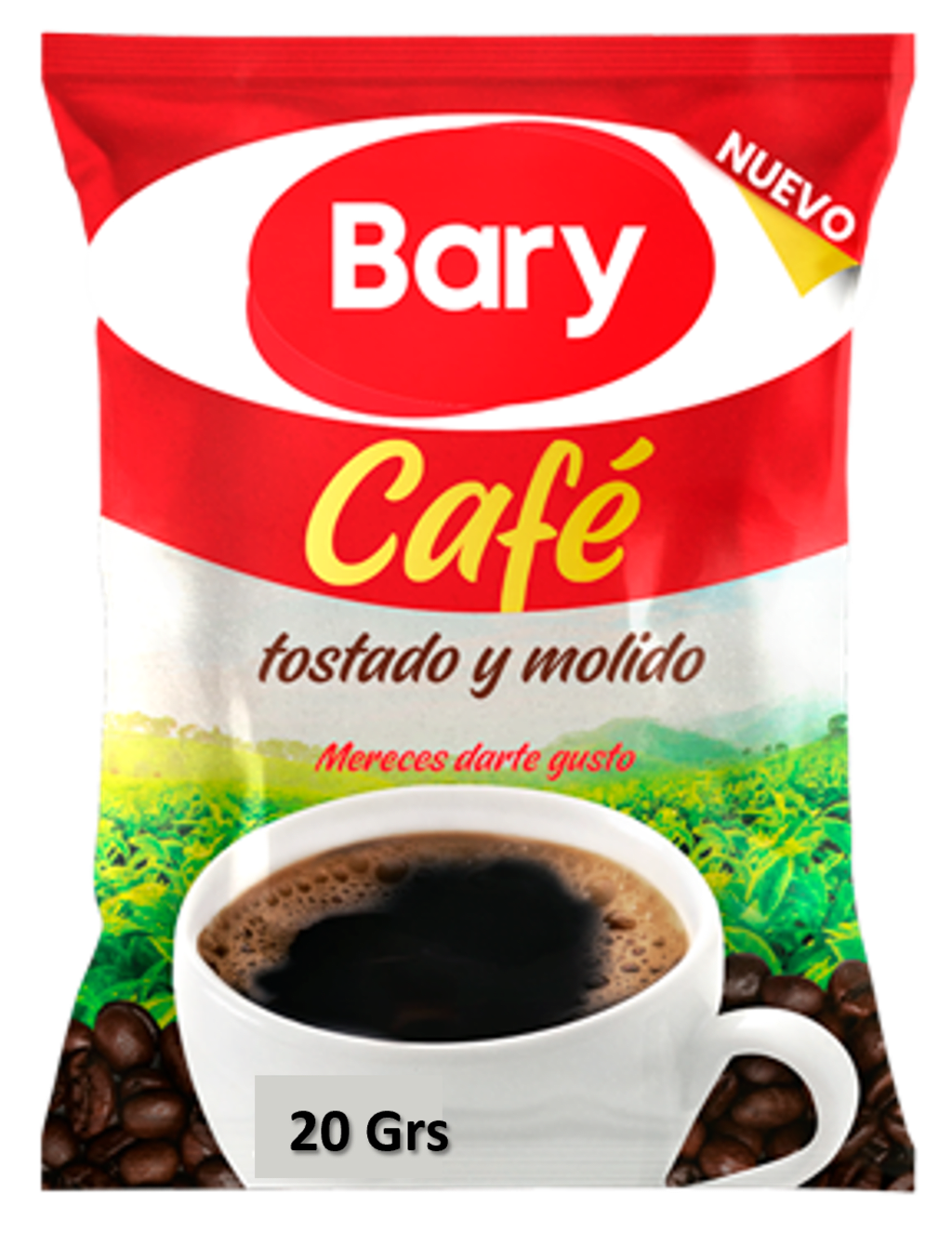 CAFE BARY TOSTADO Y MOLIDO 20 GRS x 25 SOBRES x 8 BOLSAS