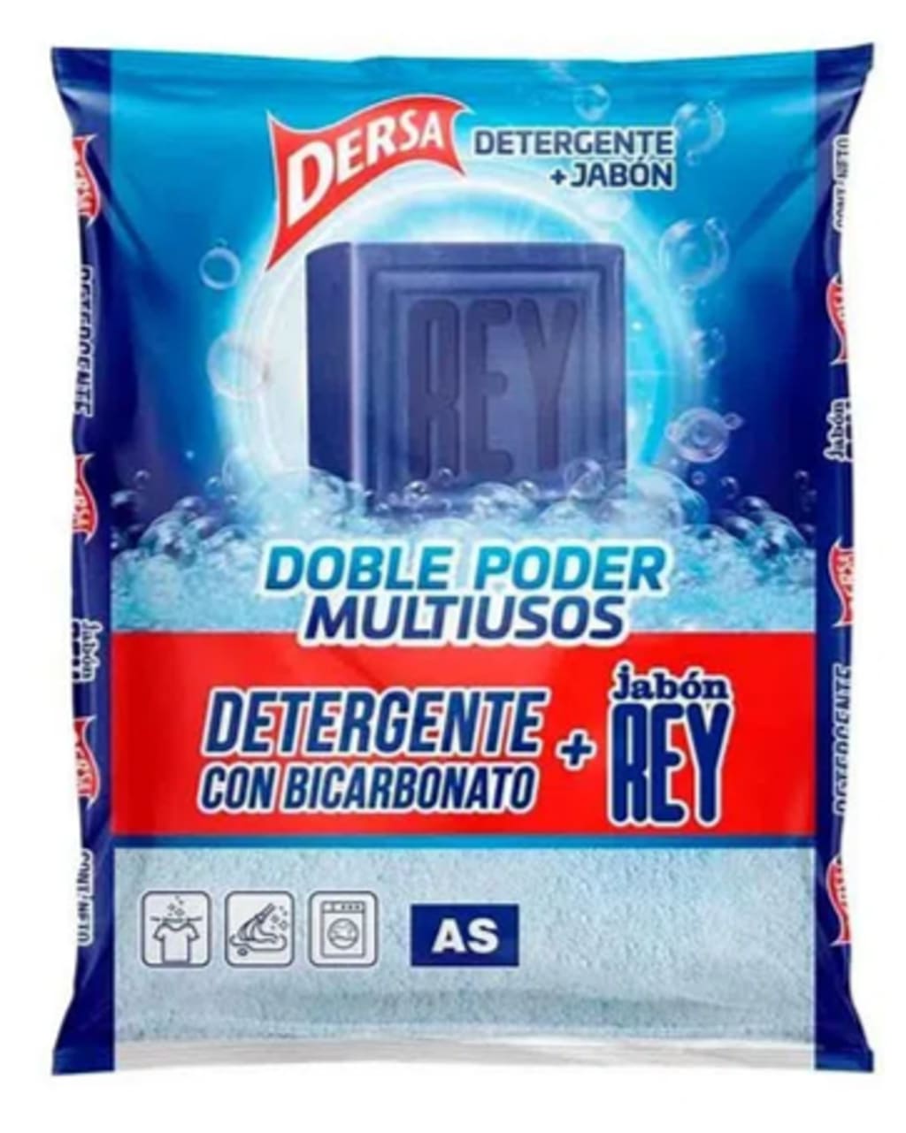 DETERG. DERSA AS BICARBONATO + JABON REY 500 GRS x 40